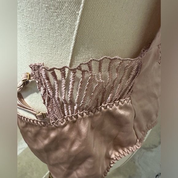 Coco de Mer Athena Cutout Embroidered Tulle and Satin Bodysuit - Picture 6 of 9